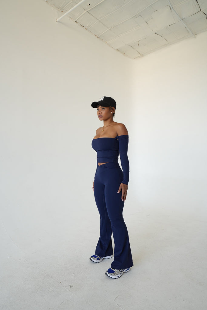 Navy V shape Flares