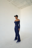 Navy V shape Flares