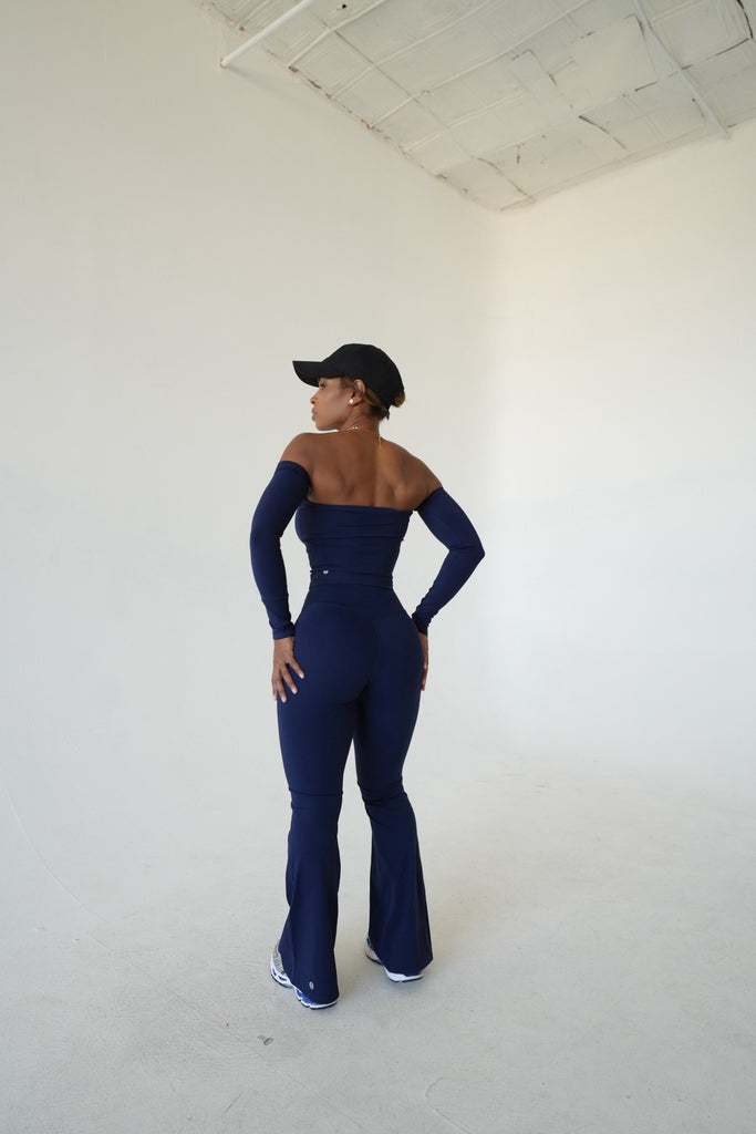 Navy V shape Flares