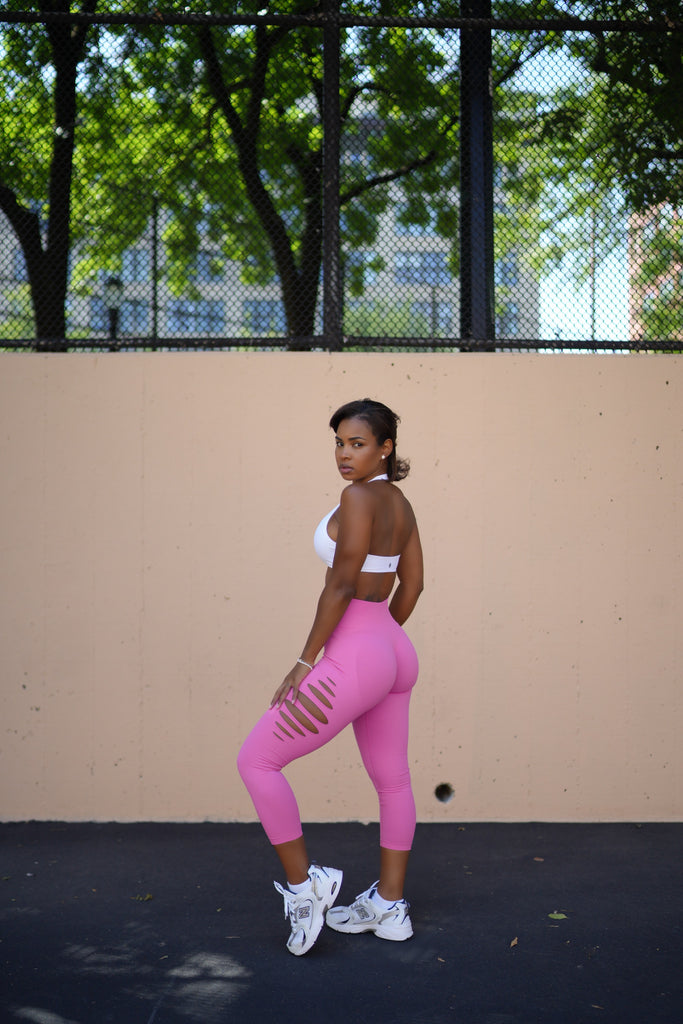 Pink Ripped Leggings