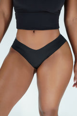 Black Seamless Thong